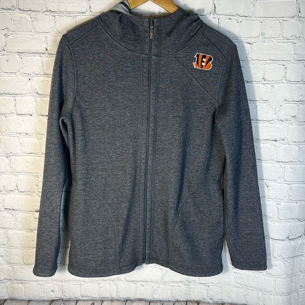 Tommy Bahama Men's NFL Tobago Bay Reversible Full Zip Hoodie Bengals